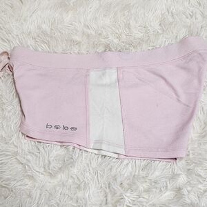 bebe Rhinestone Studded bebe Logo Drawstring Shorts VTG Made In U.S.A.
